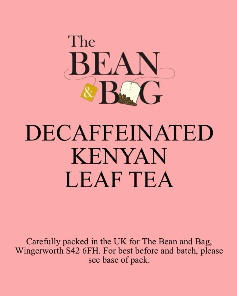 Decaffeinated Kenyan Leaf Tea (bright, brisk, flavourful, superior, refreshing)