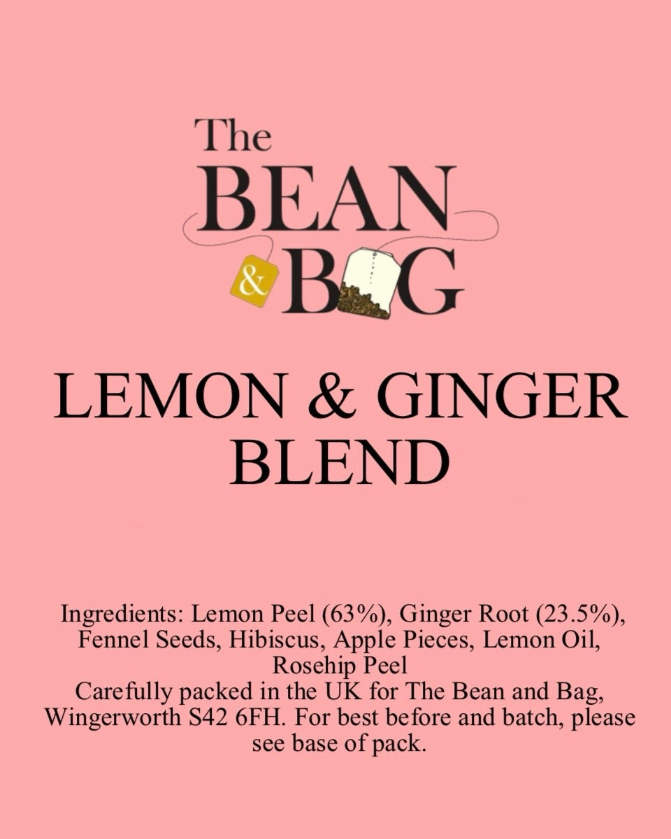 Lemon & Ginger Blend (zesty, warming, fruity, herbal, tangy)